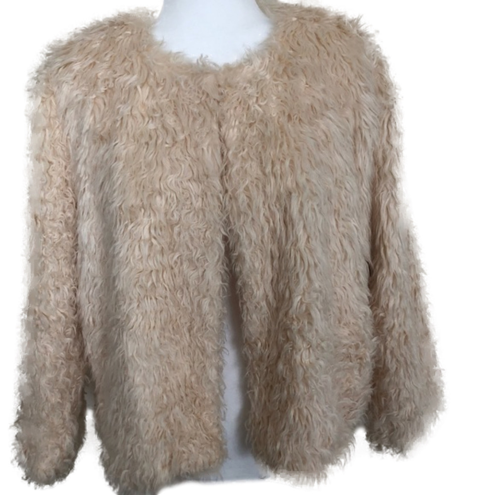 Cabi Furry Furry Shaggy Faux Fur Jacket